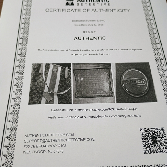 Coach Blue, Tag And Orange Signature Tote Bag With COA - Picture 12 of 12